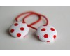 "Alice" Button Bobbles Hair Elastics (Set of 2)