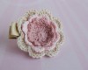 Vintage Girl Crocheted Flower Alligator Clip