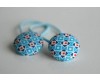 "Mia" Button Bobbles Hair Elastics (Set of 2)