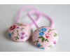 "Charlotte" Button Bobbles Hair Elastics (Set of 2)
