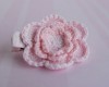 Delicate pink Crocheted Flower Alligator Clip