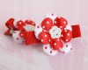 Red spotted Flower Alligator Clips (Set of 2)